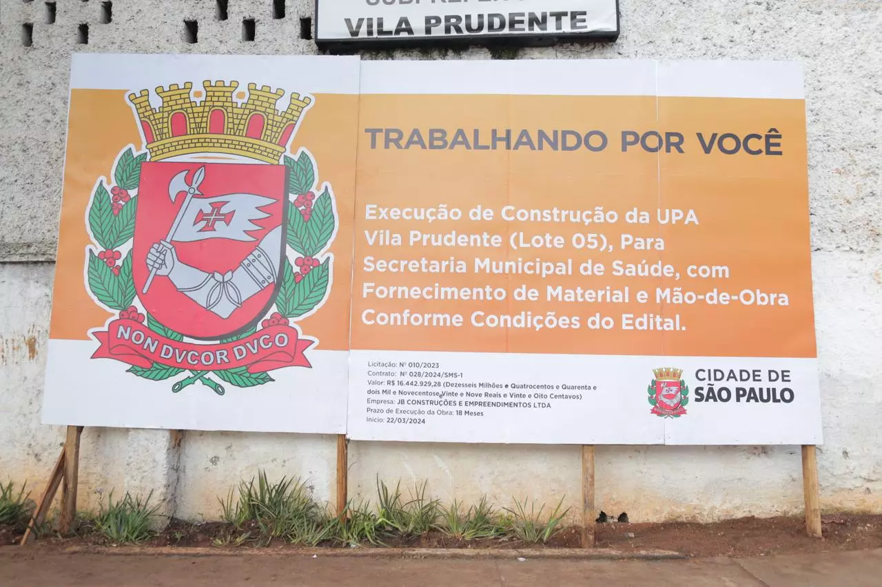 Prefeitura inicia obras da UPA Vila Prudente